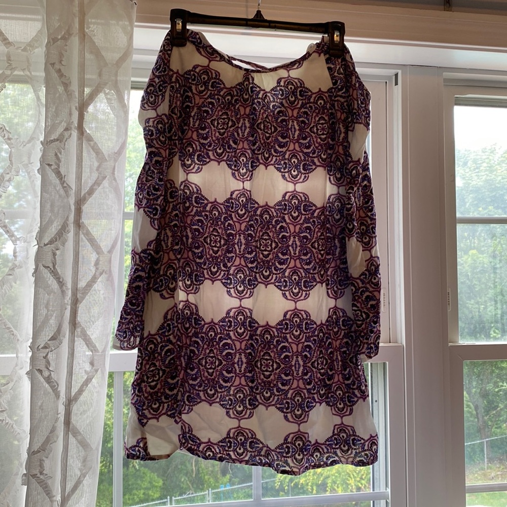 White and purple dress size small